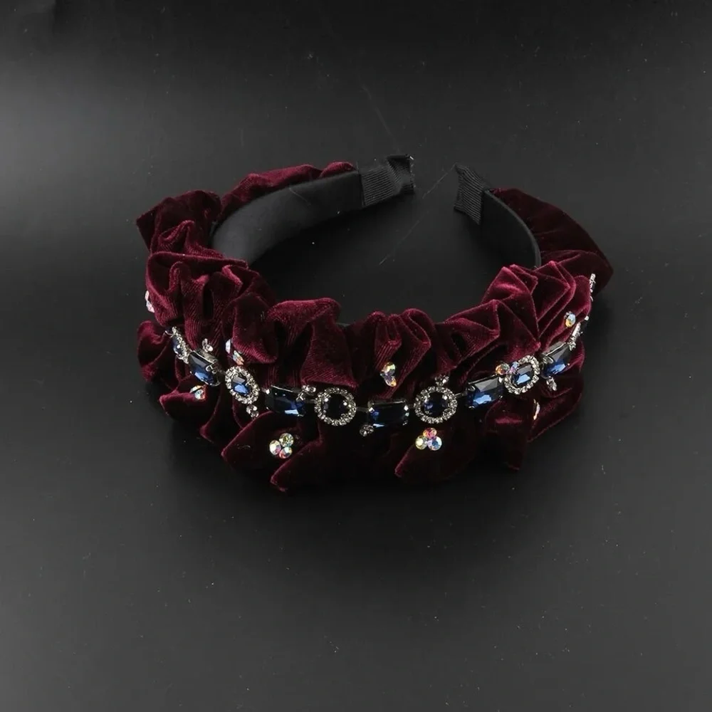 Green Ruffle Embellished Headband